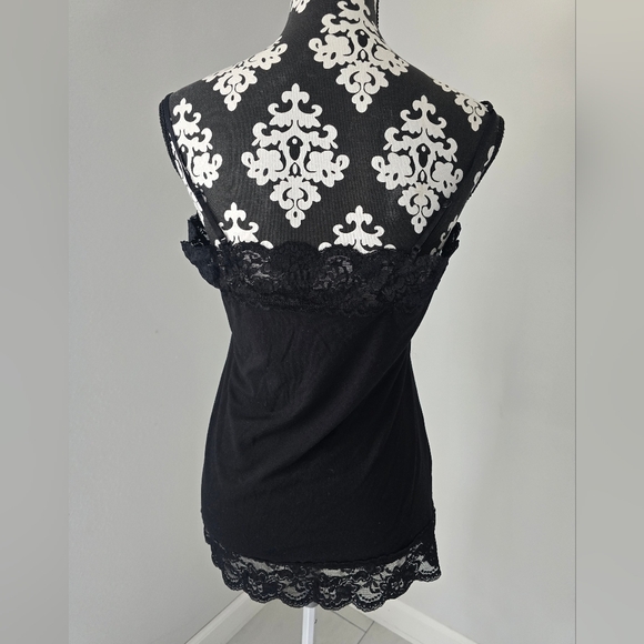 🩷🩷Elegant Black Lace Trim Women's Top NO SIZE - Picture 4 of 8